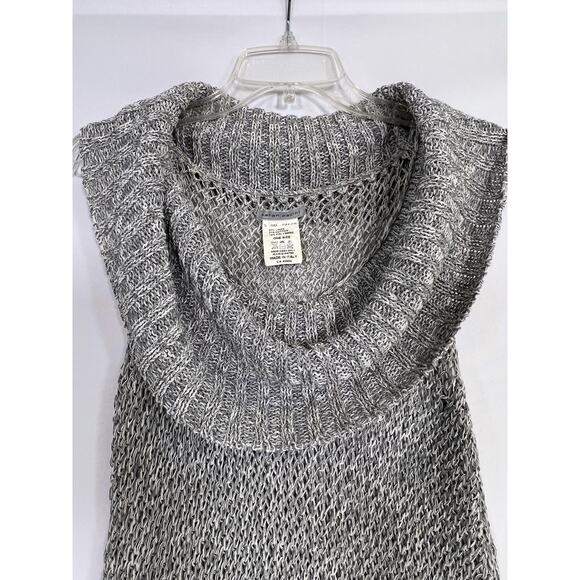 Sarah Pacini Made in Italy Sleeveless Cowl Neck Sweater Dress Gray One Size - Picture 3 of 7